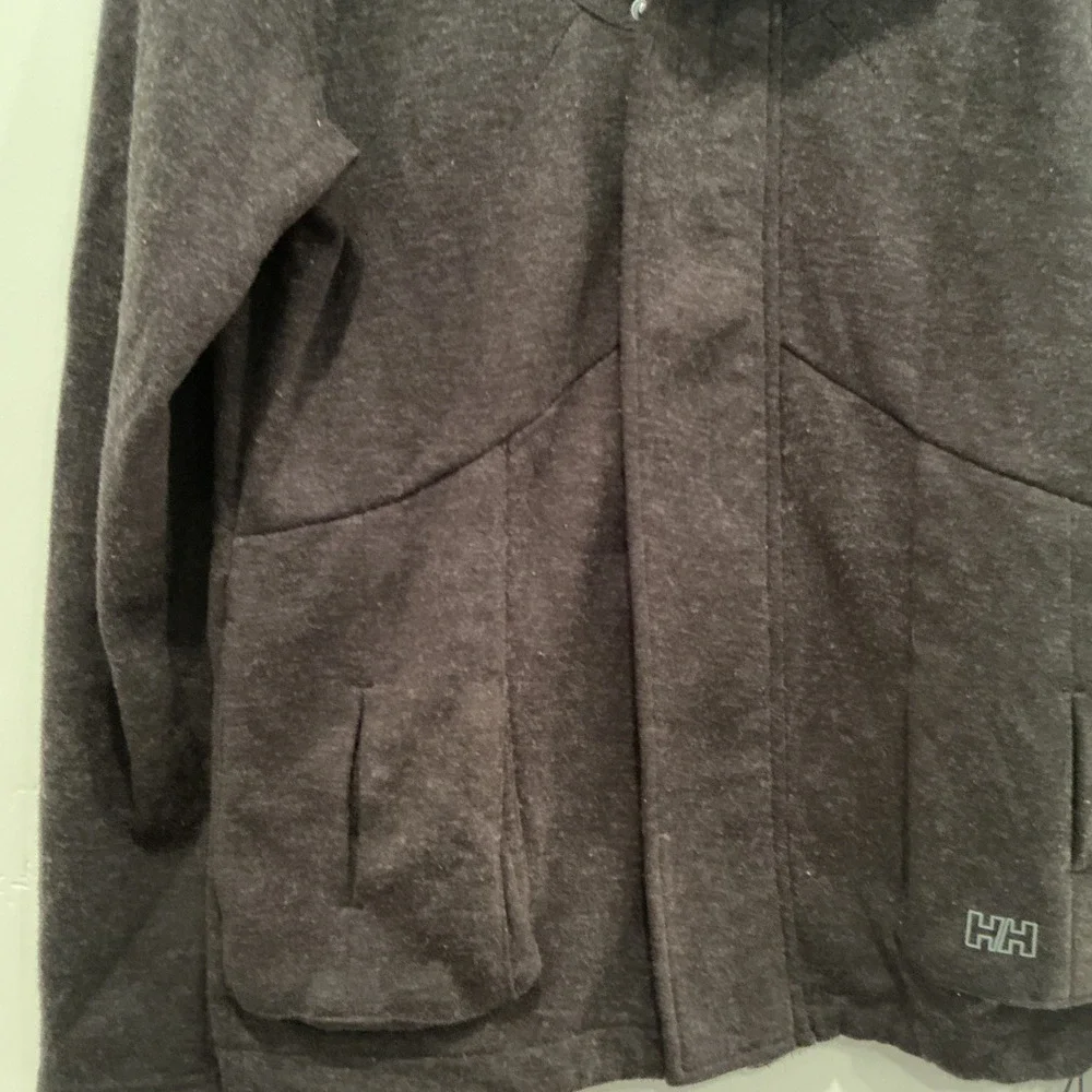 Helly Hansen HH Training Full Zip Jacket Dark Gray Heathered Fleece Size‎ M
